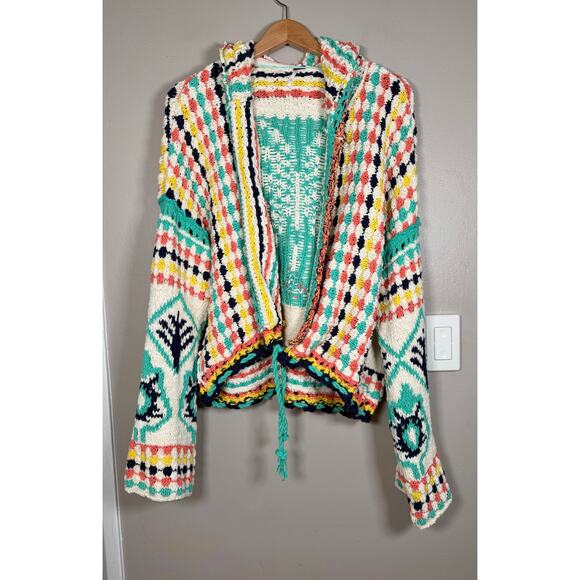 Free People Baja Baby Cardi  Slouchy Knit Cardigan XL - Picture 5 of 12